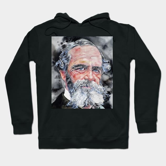 WILLIAM JAMES - watercolor portrait Hoodie by lautir